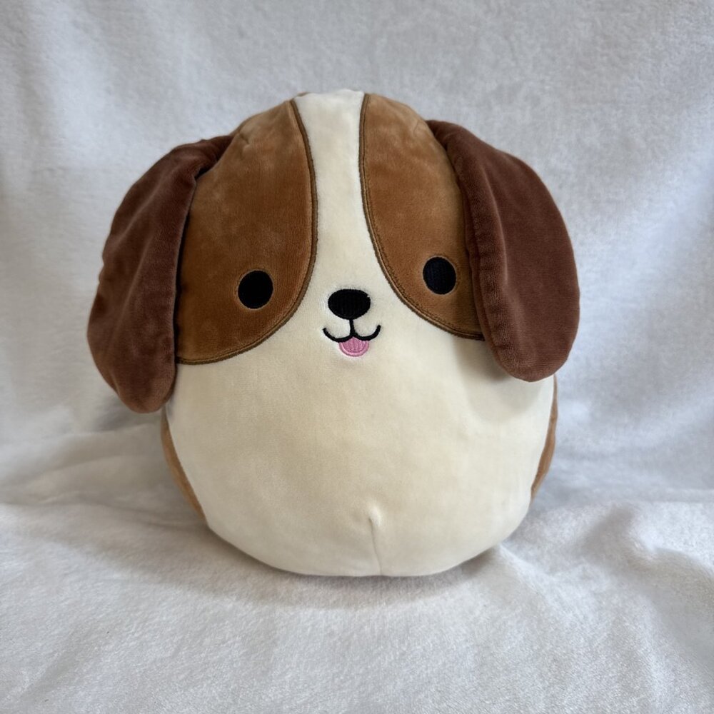 Kellytoy Squishmallow Tyree Beagle Dog Plush Stuffed Animal Brown‎ Tri Color 10"